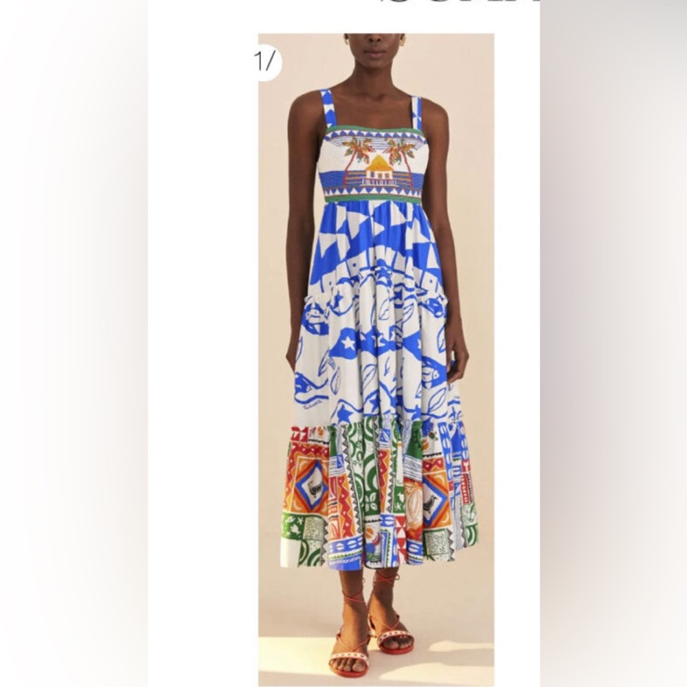 Farm Rio x Alberto Pitta Midi Dress